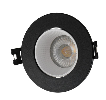 Светильник встраиваемый IP20 10Вт GU5.3 LED черн./бел. пластик  DK3061-BK+WH
