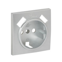 Панель лицевая Валенсия для розетки 1-м 16А защ. шторки с заземл. сталь с 2 USB 2.1А PROxima  ESR16-L-028-30-2USB