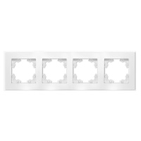 Рамка 4-м Афина стеклянная бел. UNIVersal 2245