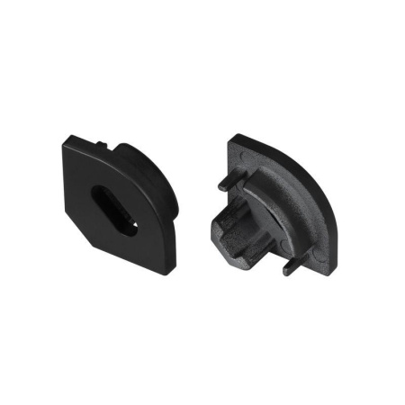 Заглушка SL-KANT-H10 BLACK с отверстием пластик (комплект)  049410