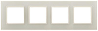 Рамка 4-м 14-5104-02 стекло Elegance сл. кость+сл. кость ЭРА Б0034525