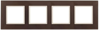 Рамка 4-м 14-5104-31 стекло Elegance мокко+сл. кость  ЭРА Б0034539