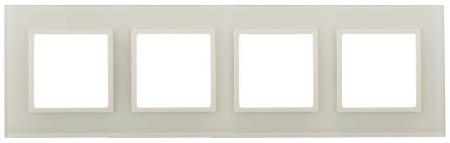 Рамка 4-м 14-5104-02 стекло Elegance сл. кость+сл. кость ЭРА Б0034525