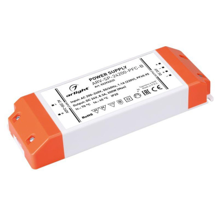 Блок питания ARV-SP-24200-PFC-B (24В 8.3А 200Вт) IP20 пластик  022922(2)