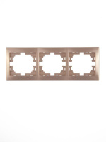 Рамка 3-м Mira горизонт. свет. корич.  701-3100-148