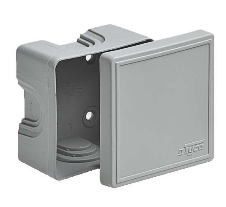 Коробка ОП Тусо распаячная 70х70х40мм свет. сер. IP44  65006