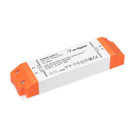 Блок питания ARV-SP-24060-PFC (24В 2.5А 60Вт) (IP20 пластик)  039243