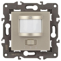 Датчик движения 14-4103-04 2-проводной 180-250В 200Вт Elegance шампань ЭРА Б0034355 Датчик движения 14-4103-04 2-проводной 180-250В 200Вт Elegance шампань ЭРА Б0034355