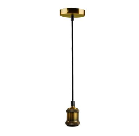 Патрон RETRO с проводом PLC 01 E27 230В 1м ANTIQUE BRONZE бронза Pro  5012127