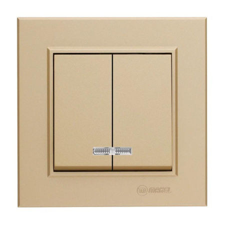 Выключатель 2-кл. СП Karea 10А IP20 зел.  56057003