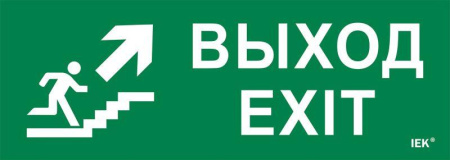 Этикетка самоклеящаяся 280х100мм "Выход/лестница вверх/фигура"  LPC10-1-28-10-VLVVF
