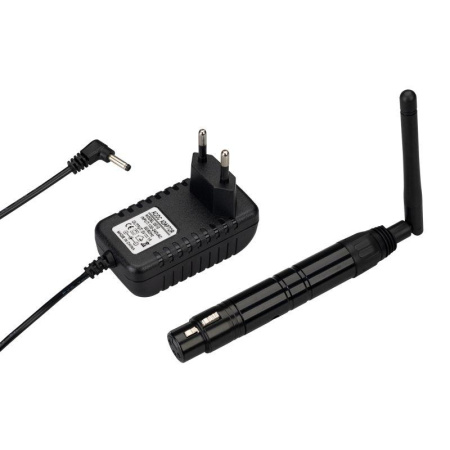 Усилитель SMART-DMX-Receiver Black (5В XLR3 Male 2.4G) (IP20 металл)  028417