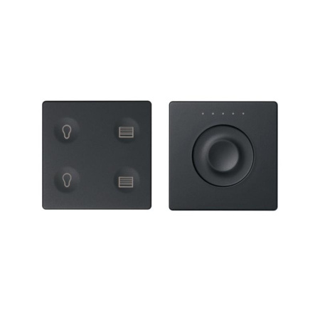 Комплект выключателя 4-кл. сенсорн. + регулятор Т2 KNX; RJ12 графит 82 Sense 8400654-038