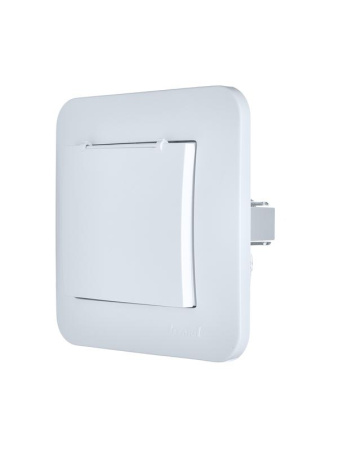 Розетка 1-м СП ASTI 16А IP20 с заземл. с крышкой термопласт в сборе бел.  7081-0202-123В