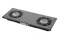 Модуль вентиляторный потолочный 2 вентилятора термореле 3 положения черн.  60A-90-10-30BL