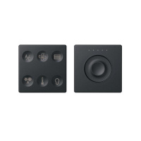 Комплект выключателя 6-кл. сенсорн. + регулятор Т2 KNX; RJ12 графит 82 Sense 8400674-038