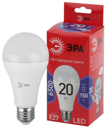 Лампа светодиодная RED LINE LED A65-20W-865-E27 R 20Вт A65 груша 6500К холод. бел. E27  Б0045326