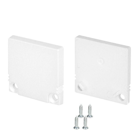 Заглушка SL-SLIM20-H20 WHITE глухая пластик (комплект)  047636