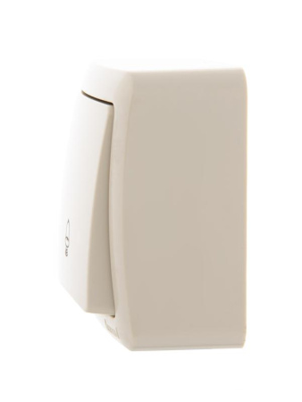 Кнопка звонка 1-кл. 1п ОП Viola 10А IP20 крем.  751-0300-103