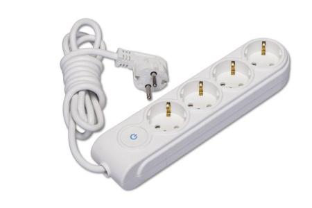 Удлинитель 4х3м с заземл. 16А IP20 с выкл. защ. шторки  N4310043