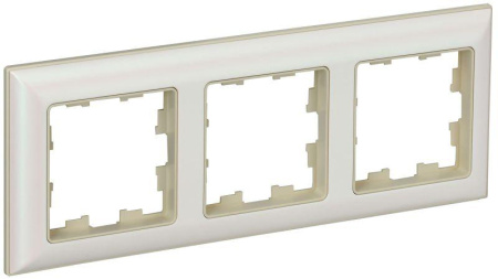 Рамка 3-м BRITE РУ-3-Бр беж./жемчуж.  BR-M32-12-1-K10