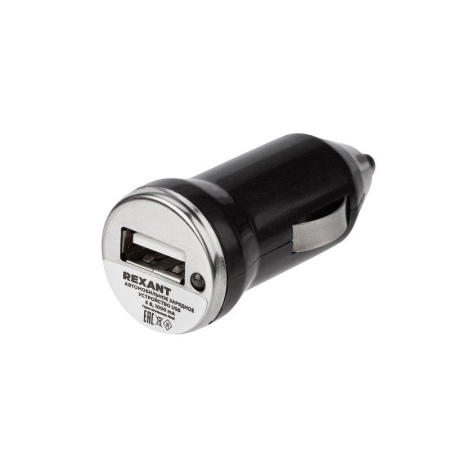 Устройство зарядное в прикуриватель USB 5В 1000мA.ч черн.  16-0280