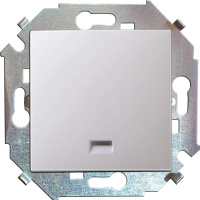 Механизм кнопки клавишной 1-м СП с подсветкой 16А 15 бел. 1591160-030