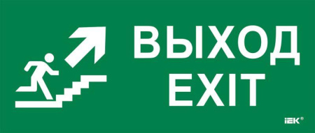 Этикетка самоклеящаяся 330х140мм "Выход/лест. вверх/фигура"  LPC10-1-33-14-VLVVF