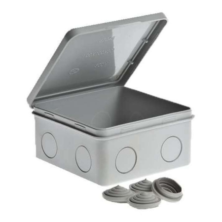 Коробка ОП Тусо распаячная 100х100х50мм откид. крышка IP54  67044