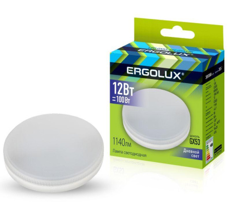 Лампа светодиодная LED-GX53-12W-GX53-6K 12Вт GX53 6500К 180-280В  14238