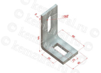 Уголок крепежный УСТ-60-60 сталь 2.5ммц УТ1.5  471 606007 14