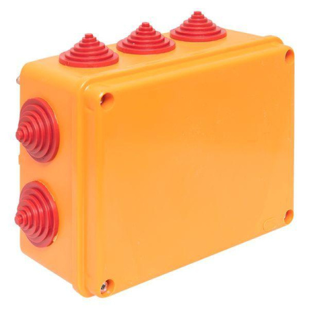 Коробка огнестойкая E90 190х140х70мм 6п с клеммником 1.5-25кв.мм IP55  plc-kmrf-190-6-25
