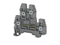 Клеммник 2-х ярусный 4кв.мм с диодом сер. PIK4ND-B  319229