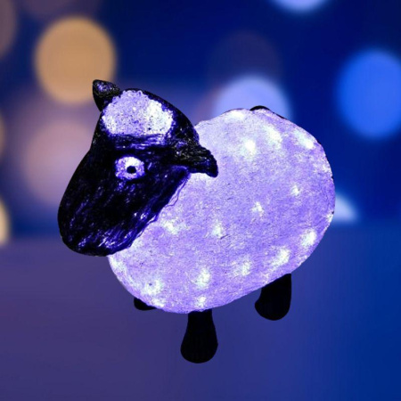 Фигура светодиодная акриловая "Овца" 30см 56LED 6Вт 24В IP65 бел.  513-401
