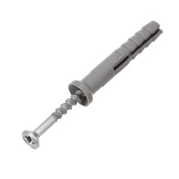 Дюбель-гвоздь потайной бортик 6х40 полипропилен (уп.100шт)  KR-01-3621-007