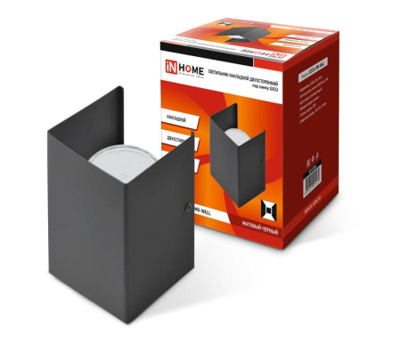 Светильник GX53S-WALL 2MB GX53 230В накладной двусторон. подсветка матов. черн.  4690612034294