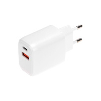 Устройство зарядное сетевое USB QC (20W) + Type C PD (20W) бел.  18-2225