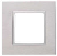 Рамка 1-м 14-5201-03 металл Elegance алюм.+алюм. ЭРА Б0034541