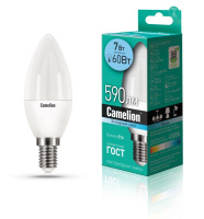 Лампа светодиодная LED7-C35/845/E14 7Вт свеча матовая 4500К бел. E14 590лм 170-265В  12074