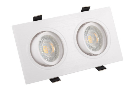Светильник встраиваемый IP20 10Вт GU5.3 LED бел. пластик  DK3022-WH