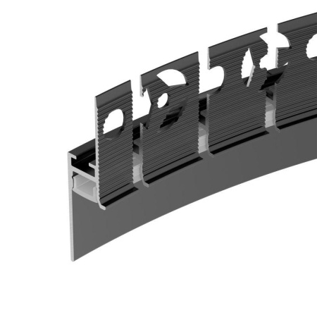 Профиль PLINTUS-FANTOM-BENT-H20-SIDE-2000 BLACK алюм. L2000  043673