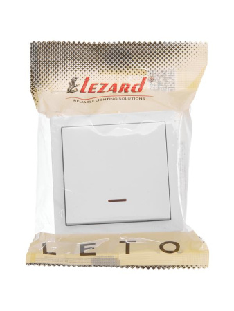 Выключатель 1-клав. LETO с инд. бел.  752-0200-111