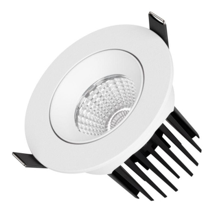 Светильник светодиодный MS-ATOLL-BUILT-TURN-R94-10W Warm3000 (WH 60 deg 230В) IP54 металл  044603