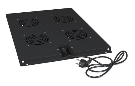 Модуль вентиляторный TRAY-80-BK с 4-я вентиляторами для установки в напольные шкафы SH-05C ND-05C глубиной 800мм (RAL 9004) черн.  8613c