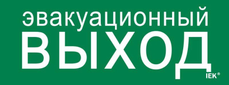 Этикетка самоклеящаяся 240х90мм "Эвакуационный выход"  LPC10-1-24-09-EVV