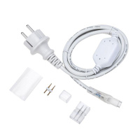 Набор установочный для двухсторон. гибкого неона 8х16мм (шнур питания каучук с диодным мостом и вилкой; заглушка; переходная муфта; игла) 1.5м  134-502 Набор установочный для двухсторон. гибкого неона 8х16мм (шнур питания каучук с диодным мостом и вилкой; заглушка; переходная муфта; игла) 1.5м  134-502