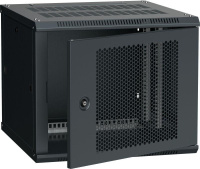 Шкаф LINEA W 9U 600х600мм перфорированная дверь RAL9005  LWR5-09U66-PF