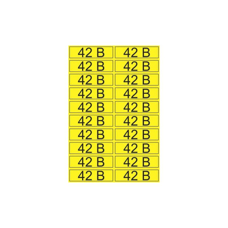 Наклейка знак электробезопасности "42В" 15х50мм  55-0003