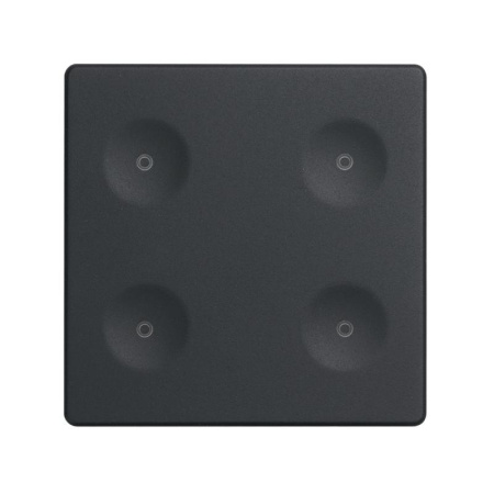 Выключатель сенсорный 4-кл. СП  82 Sense IP20 без маркир. графит  8000641-038