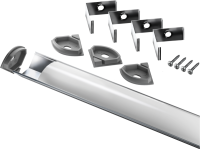 Профиль алюминиевый 95 423 NPR-05-SET угловой с рассеивателем (поликарбонат) для СД ленты  95423